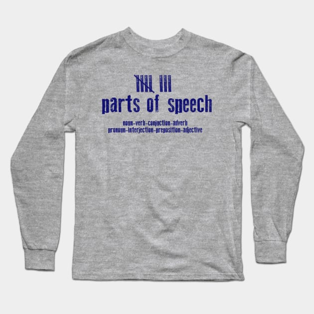 8 Parts of Speech Long Sleeve T-Shirt by Homeschool Helper